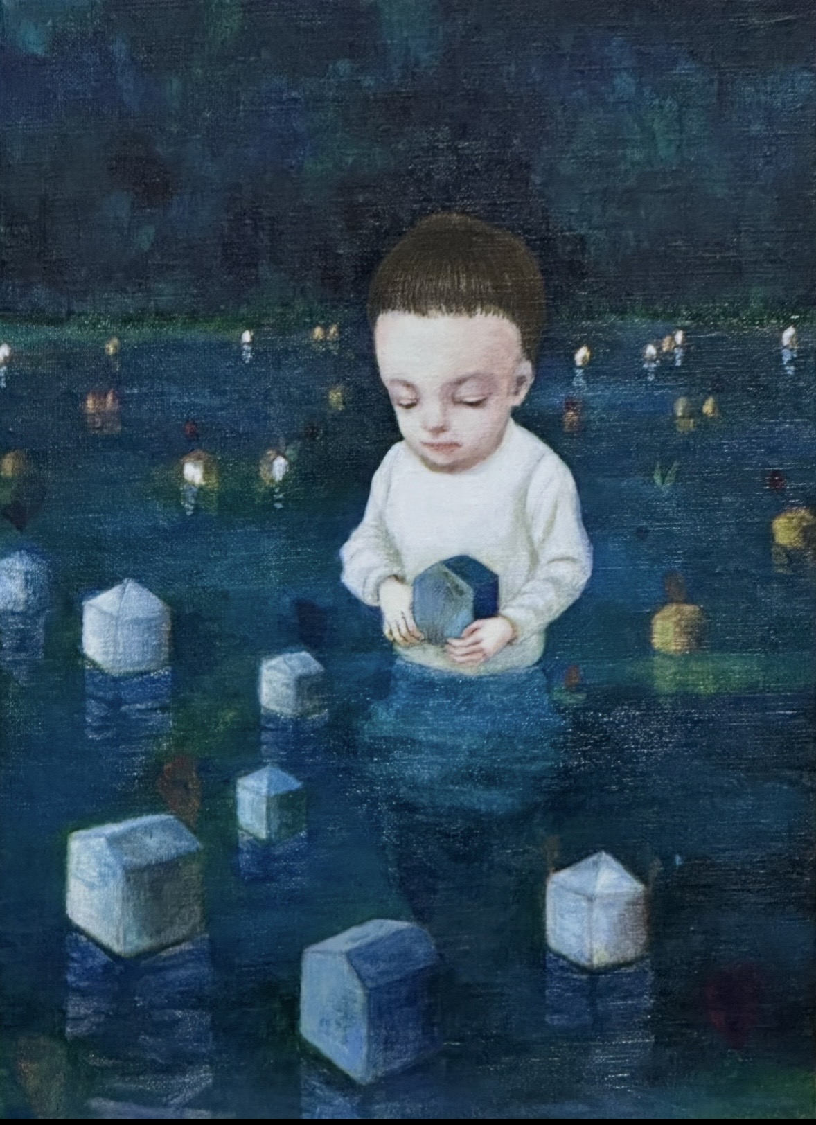 屋敷妙子の油彩画「約束」2025